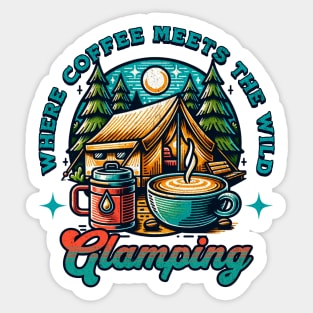 Glamping and coffee Sticker